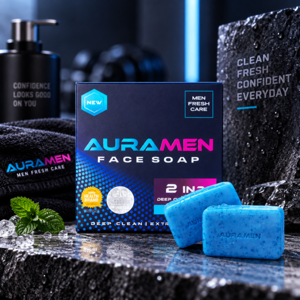 AuraMen Men Face Soap 2 In 1